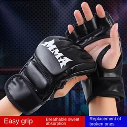 Kick MMA boks eldiveni erkekler kadınlar için PU Karate Muay Thai Guantes De Boxeo ücretsiz mücadele MMA Sanda eğitim yetişkin çocuk ekipmanları