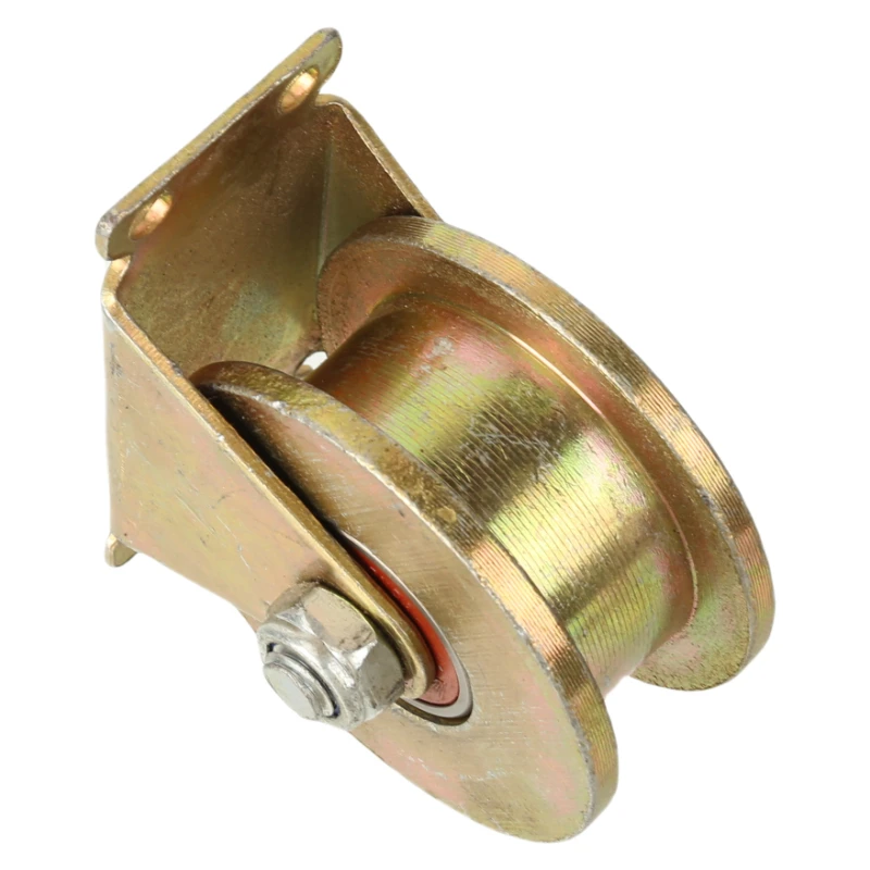 Roulette rigide robuste de 80 mm de diamètre avec roue à rainure UV de 2,5 mm et support pour clôtur