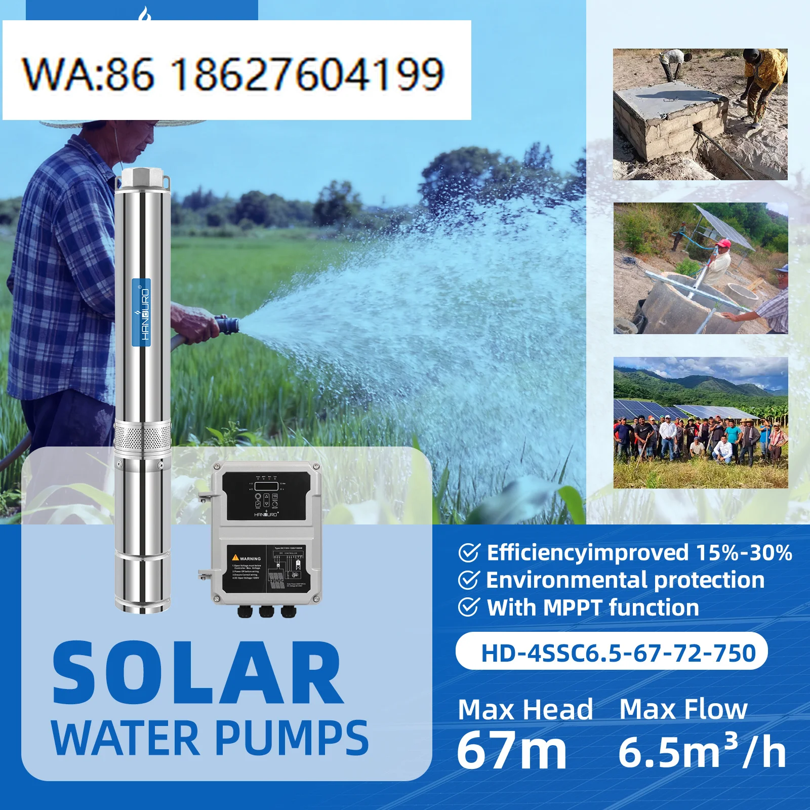 Solar Irrigation Pump Bird Bath Outdoor With Controller Home Use