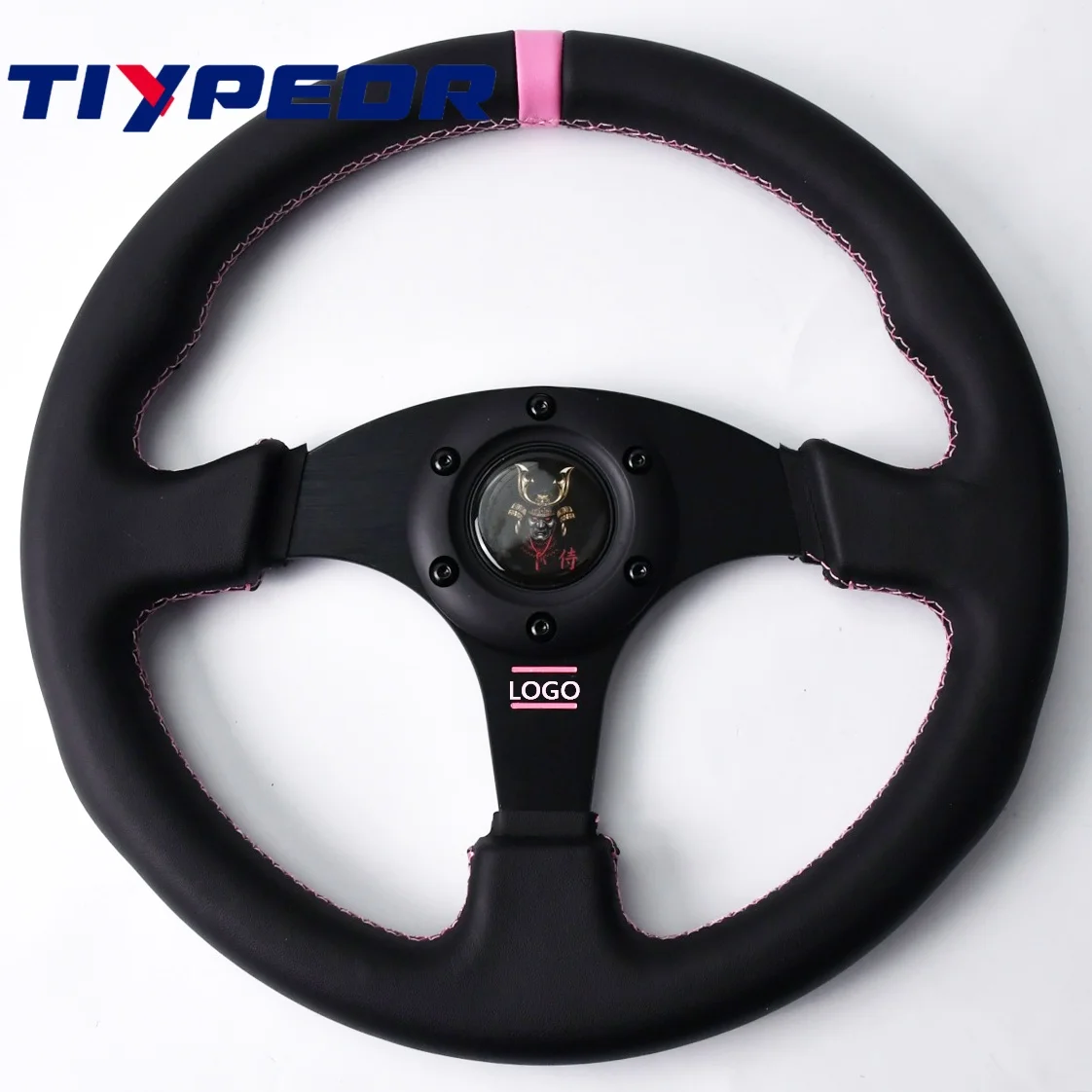 Tiypeor high-quality 330mm microfiber leather Steering Wheel Racing Sports Steering Wheel with Accessories