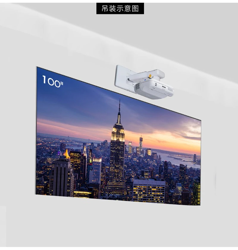 Montagem de suspensão de parede para xiaomi/fengmi/nutty/hisense/epso completo movimento retrátil universal projetor cabide suporte