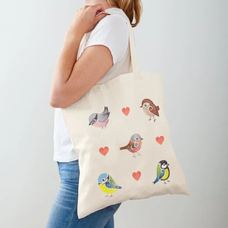 

Lovebirds - Garden Birds Tote Bag custom canvas bag Canvas bag for women women Women's shopping
