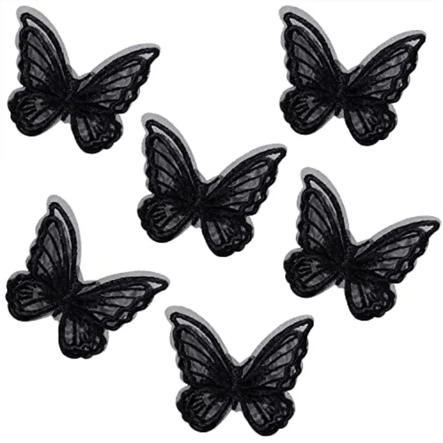 

Butterfly Hir Clips 6Pcs Lce Embroidery Flower Butterfly Hir Bow Pins Wedding Hir ccessories for Women Hlloween Prty Decor