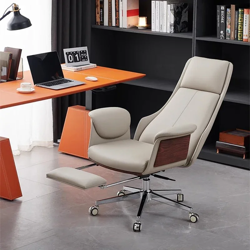 newGamer Chair Cowhide Gaming Longue Relaxation Armchair Nordic Office Chairs Computer Makeup Adjustable Sillon Office Furniture