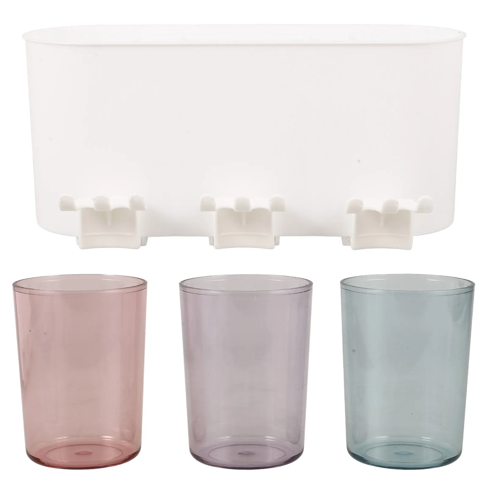 1Set Wall Mounted Toothbrush Holder Wall Mount Toothpaste Holder Bathroom Organizer Space Saving Toothbrush Rack for Home Hotel