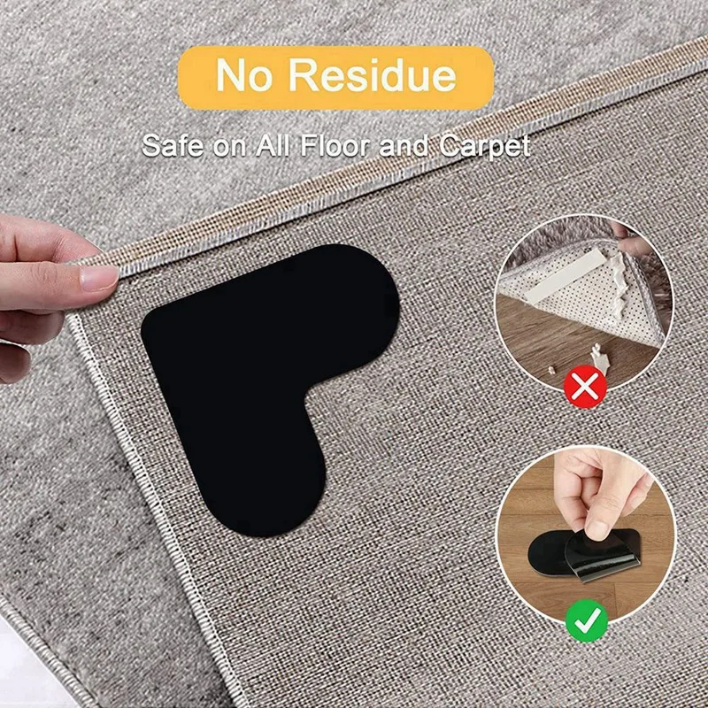 8 PCS Non-Slip Rug Gripper, Double Sided Non-Slip Rug Pads Rug Tape, For Hardwood Loors And Tile