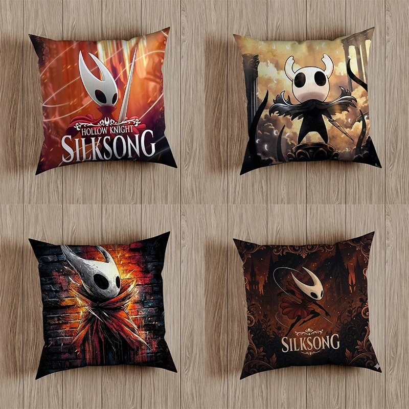 

Мягкая наволочка Hollow Knight 2 Silksong, квадратный магнит на холодильник Hornet, короткий плюшевый чехол для диванной подушки, подушка для спальни и прикроватной тумбочки