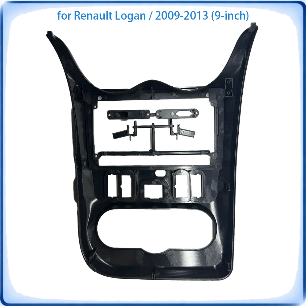 Immagine 3: Cornice Radio per Auto Renault Logan 2009-2013 9 Pollici con Decoder Canbus e Cablaggio Accessori Auto Plug & Play