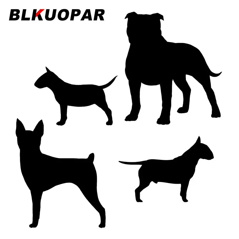 

BLKUOPAR For Bull Terrier Car Stickers Sunscreen Creative Decals Scratch-Proof Funny Windows Air Conditioner Decor Car Label