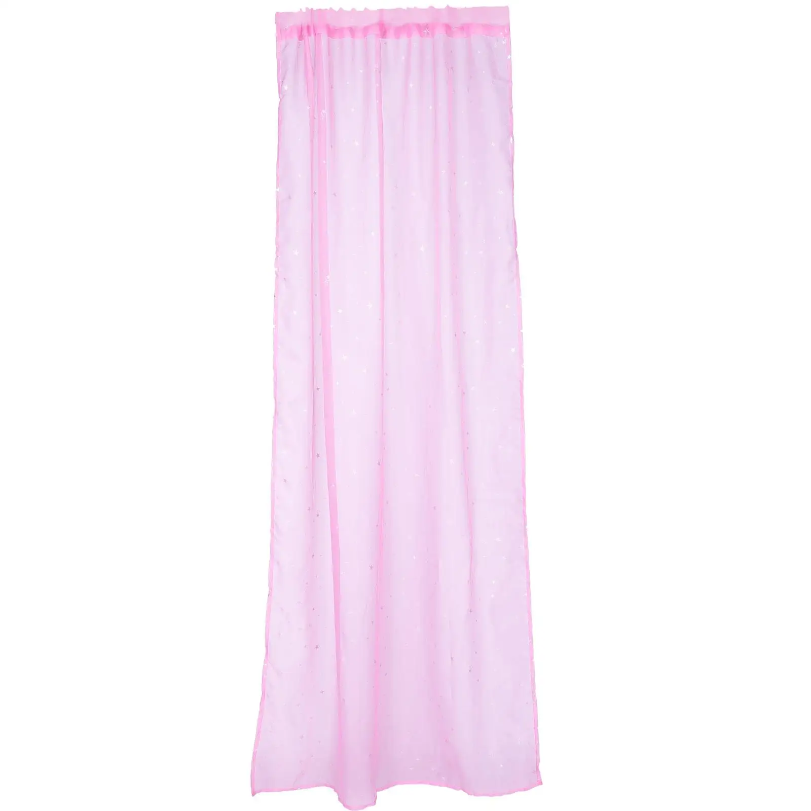

White Sheer Curtains Neon Pink Voile Child Gray Star Patterns Privacy Transparent Polyester Bedroom Living Room Window Tulle