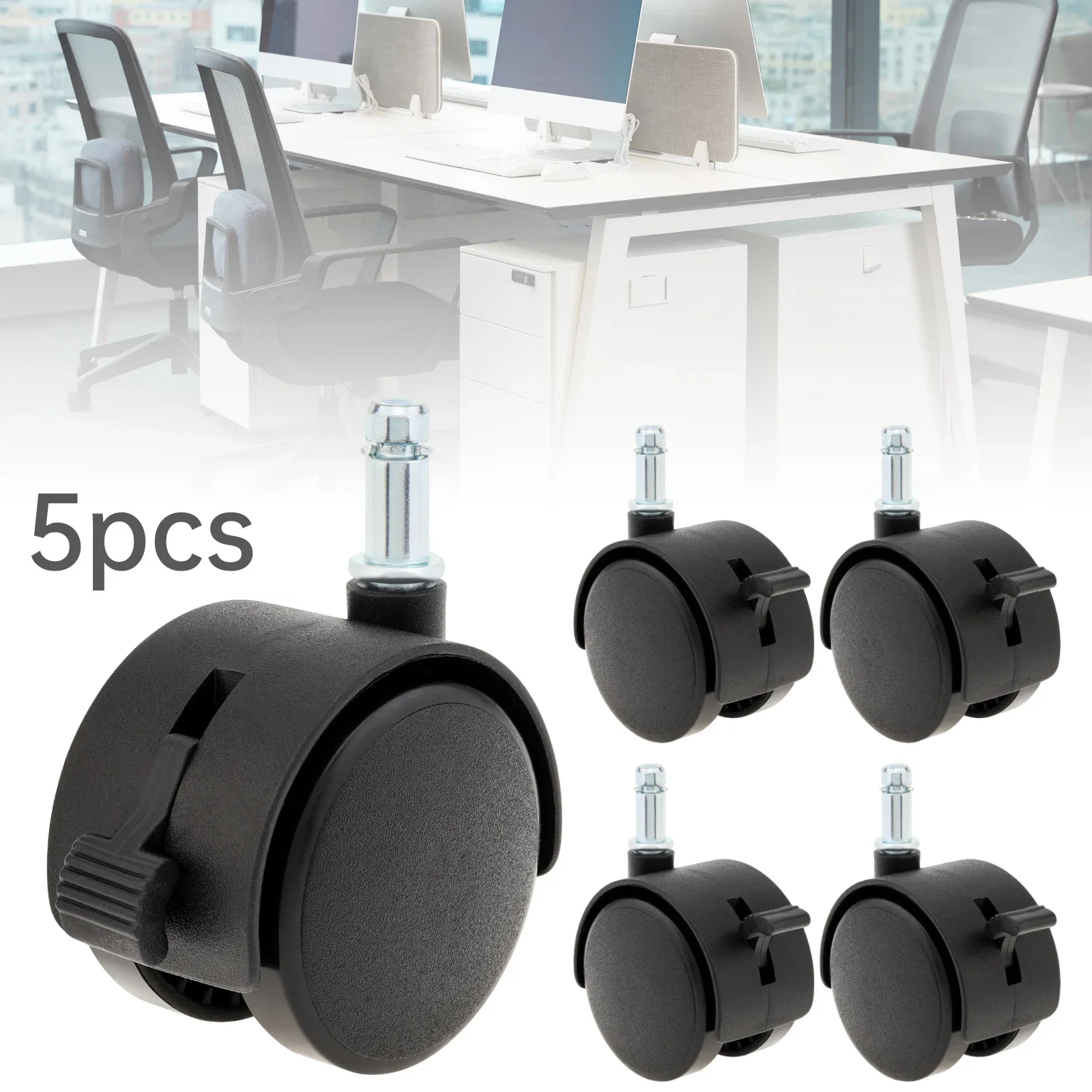 5 Pcs/pack Universal Mute Caster M8 Wheel 1.5Inch Replacement Furniture Table Drawers Cabinets Swivel Rollers 360 Degree Wheels