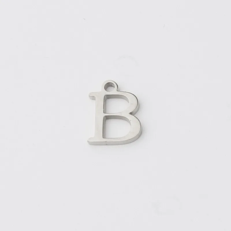 26 teile/los 11*12mm Edelstahl Spiegel politur A-Z Buchstaben Initialen Charms Alphabet Charms für DIY Herstellung Halskette Armbänder