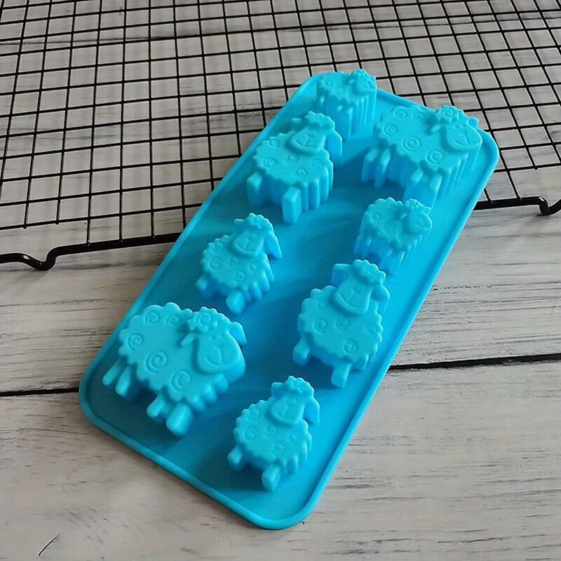 1 Stück 8 Löcher Schaf Tierförmige Seife Silikonform DIY