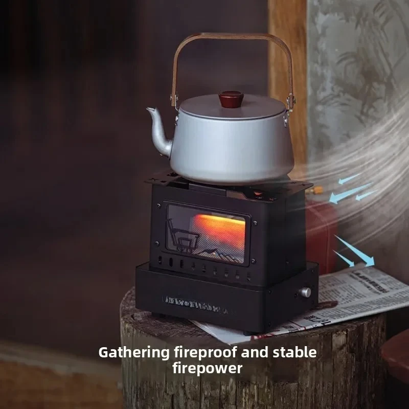 Tea Cooking Split Stove Hiking Lightweight Portable Survival Stove Stainless Camping Outdoor Retro Stove Heating