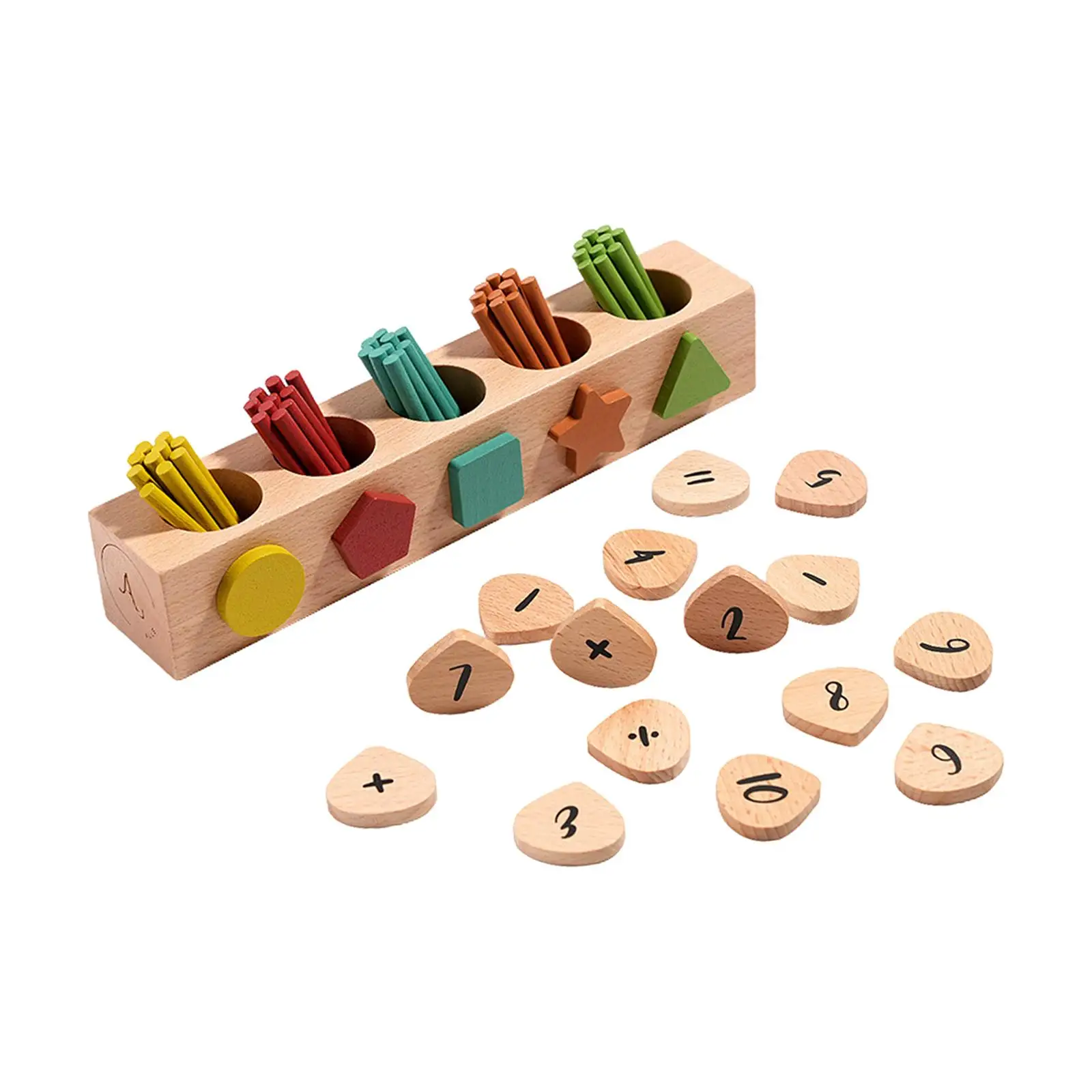 

Montessori Toys Preschool Educational Activity Wooden Montessori Math and Counting Toy for Children 4 5 6 Year Old New Year Gift