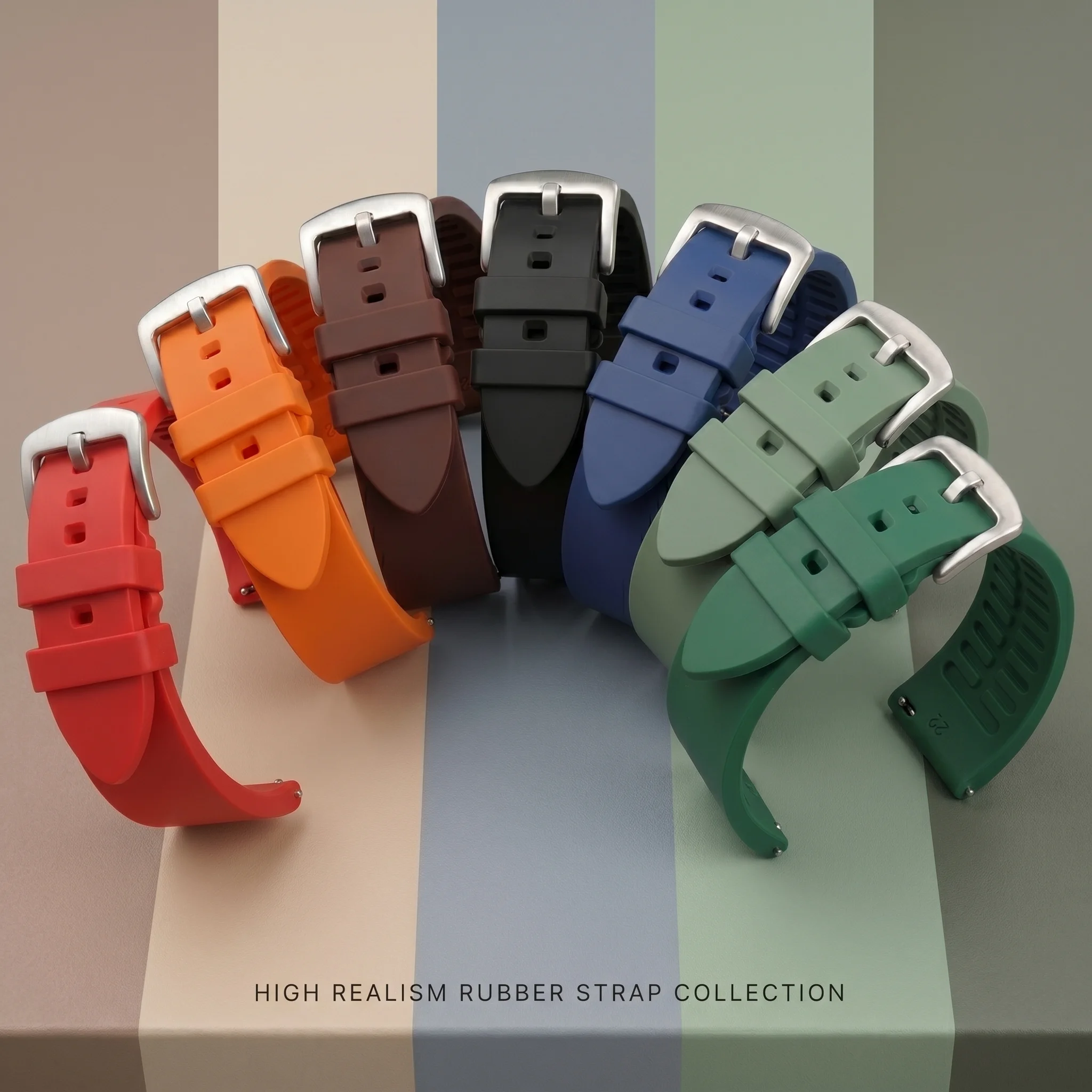 Universal Waterproof Silicone Sports Watch Band Durable Rubber Strap 20mm 22mm 24mm Replacement Soft Watchband