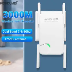 3000Mbps WiFi 6 Repeater 2.4/5Ghz Dual Band Wireless Extender Wi-Fi6 Ethernet Signal Booster Long Range Amplifer For Home Office