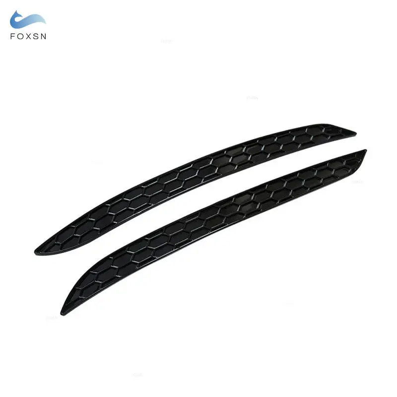 Car Accessories Honeycomb Style Tail Rear Bumper Fog Light Lamp Cover Trim Strips Black Plastic For VW Golf 8 MK8 2020 2021