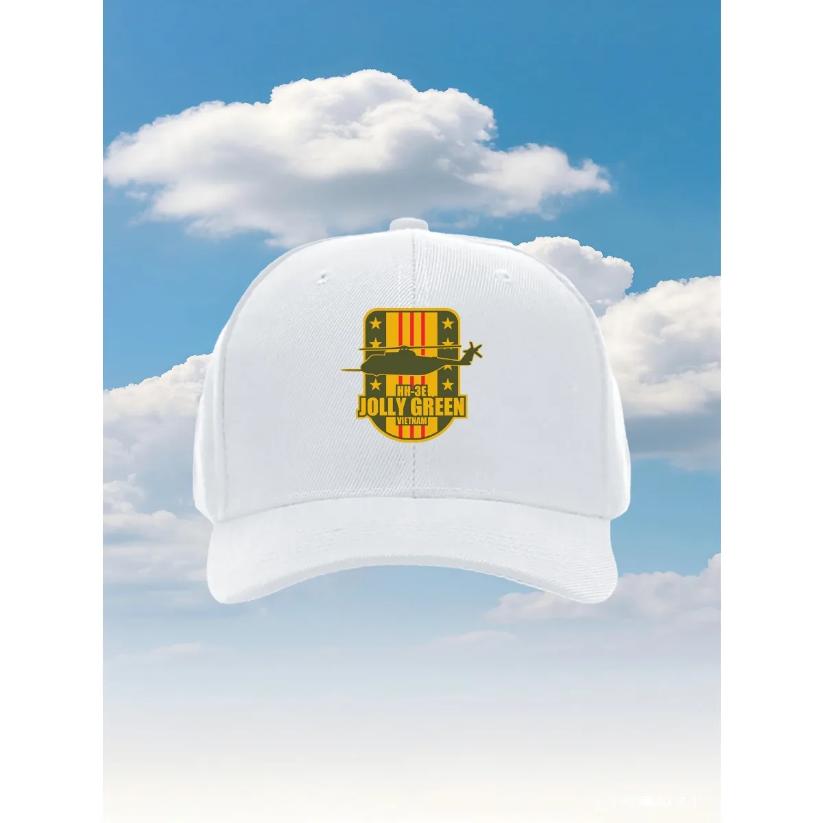 HH 3E JOLLY GREEN VIETNAM 2025 nuevo modelo de gorra de camionero con ajuste ajustable y divertido diseño impreso, ideal para actividades al aire libre