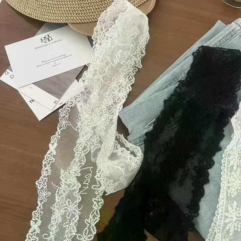 Unique Long Lace Waistband Y2k Tie Up Thin Dress Jeans Belt Floral Bow Lace Waist Belt Lace Scarf Hair Band Hair Accessories