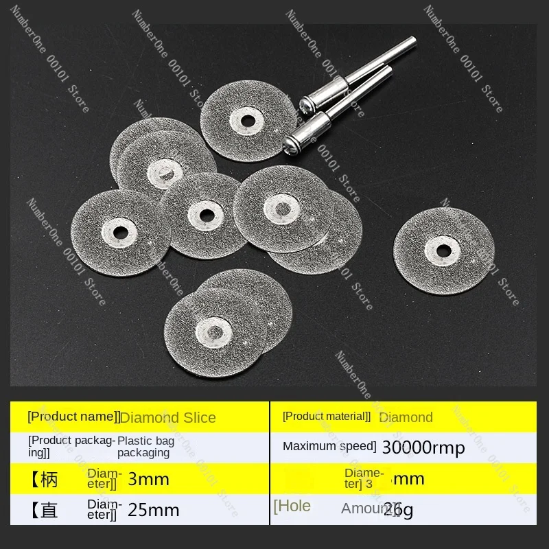 200Sets 10Pcs/set 25mm Diamond Grinding Wheel Cutting Disc Kits Set Dremel Saw Mini Circular Saw Glass Rock Disc Rotary Tool