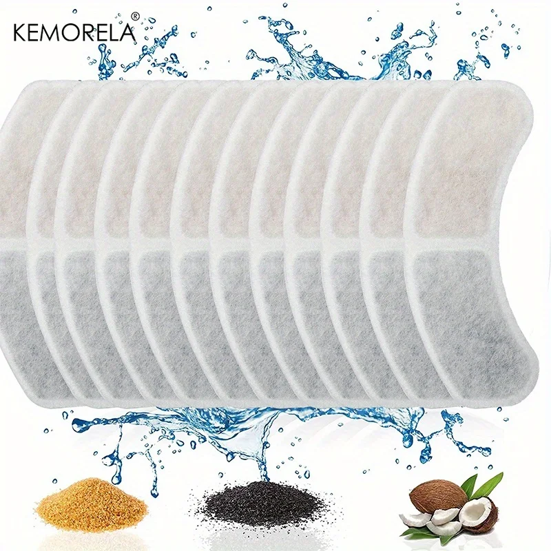 10/15 Stück Ersatzfilter für Katzenwasserspender. Geeignet für automatische Haustierwasserspender, sehr gut geeignet für den Einsatz durch Katzen. – Detail 5
