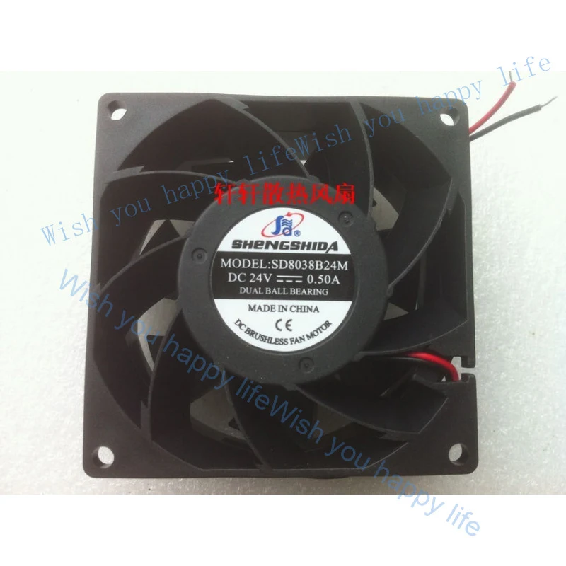 

V+ for SD8038B24M 8cm 8038 24V 0.50A 2-line high air volume dual ball fans