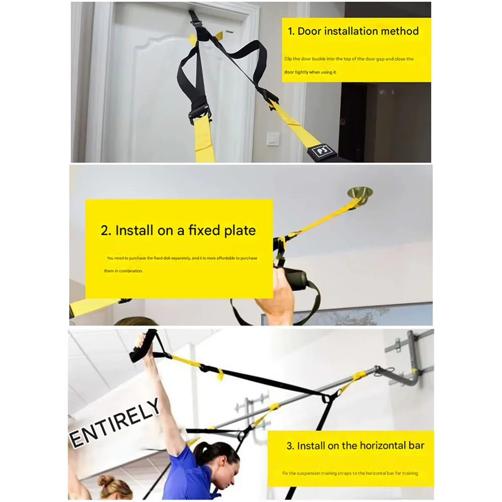 Dispositif de résistance P3-trx à usage domestique, corde de traction suspendue, bande d'entraînement, Yoga, Fitness, ceinture d'exercice de Suspension