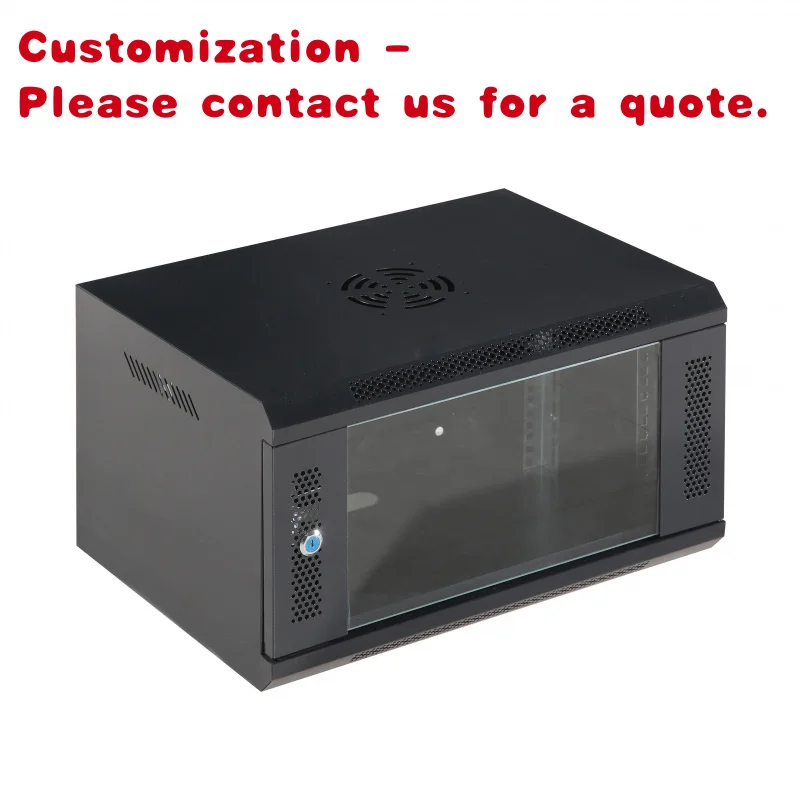 custom.CE ISO ROHS Certified Metal Cabinet 6U Wall Mount CCTV with Glass Door Internet Data Center Server Rack 42U Heigh