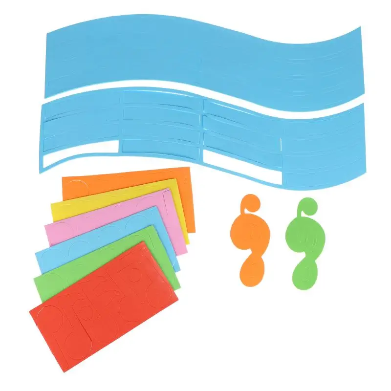 NEW SALE 1Set Colorful Music Staples Set For Decorating A Baby's Music Corner For Kindergarten Daycare Decoration