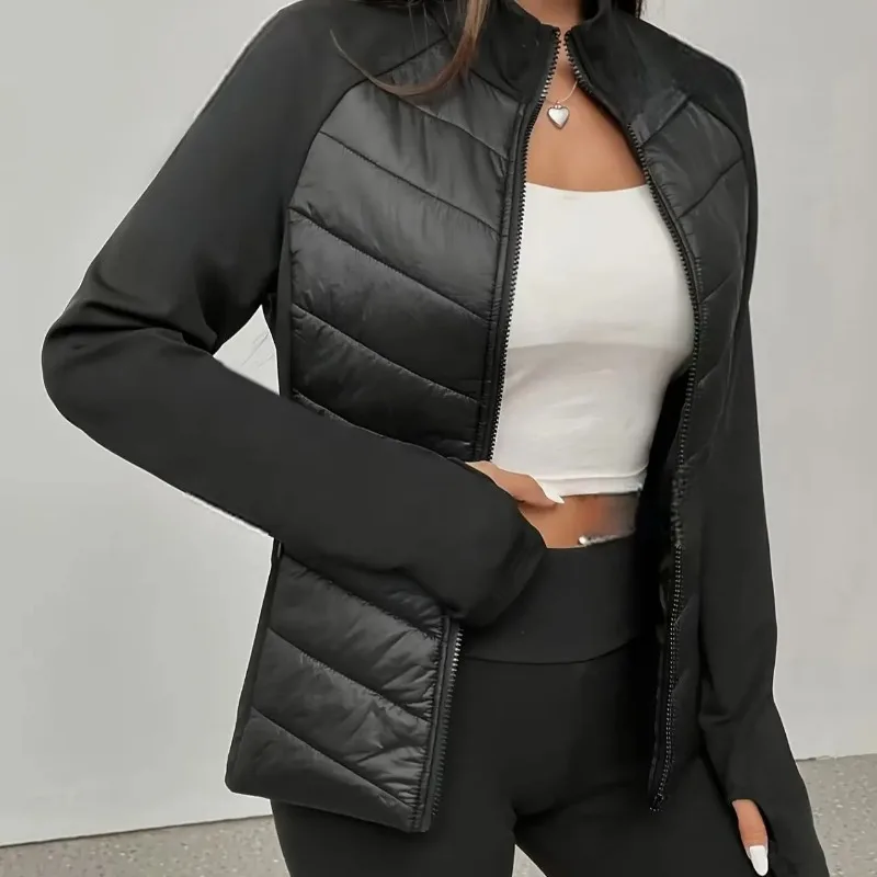 2025 Autumn and Winter New Women's Thick Lined Cotton Jacket Zipper Hooded Coat