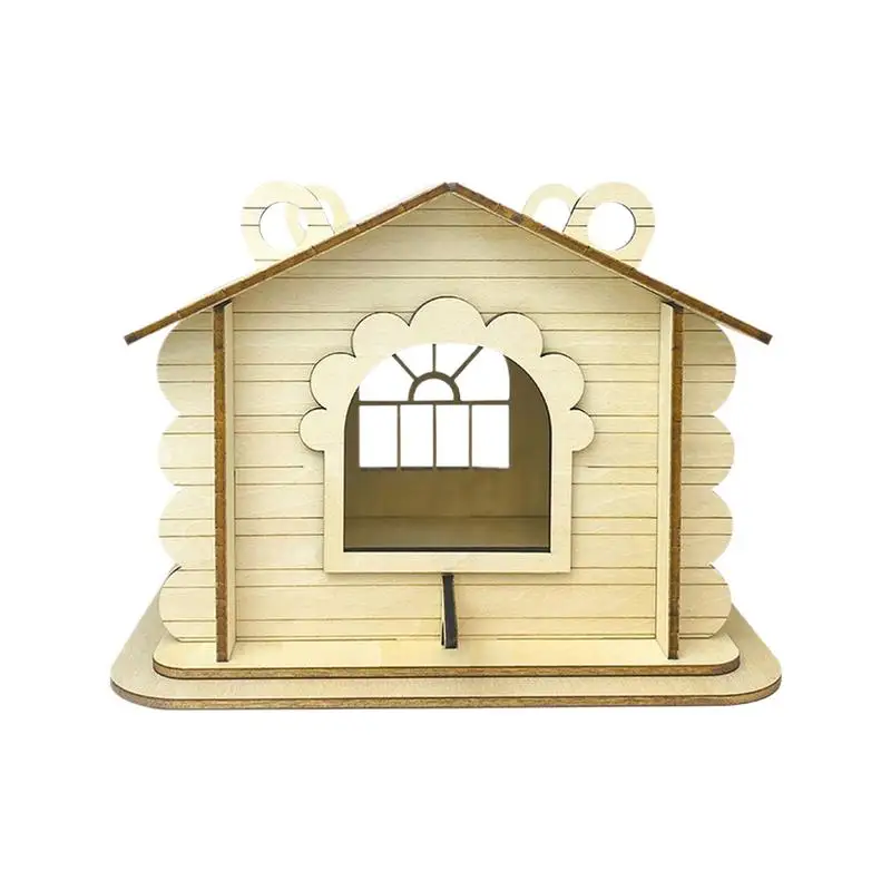 

Wooden Bird Houses Safe Wooden Bird House Rustic Natural Backyard Birding Supplies For Garden Tree Balcony Deck Patio Yard Park