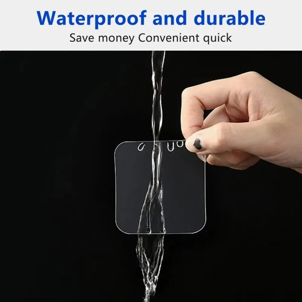 10pcs Super Strong Double Sided Wall Stickers Wall Hangings Transparent Adhesive Patch No Traces Water Proof Sticky Tape