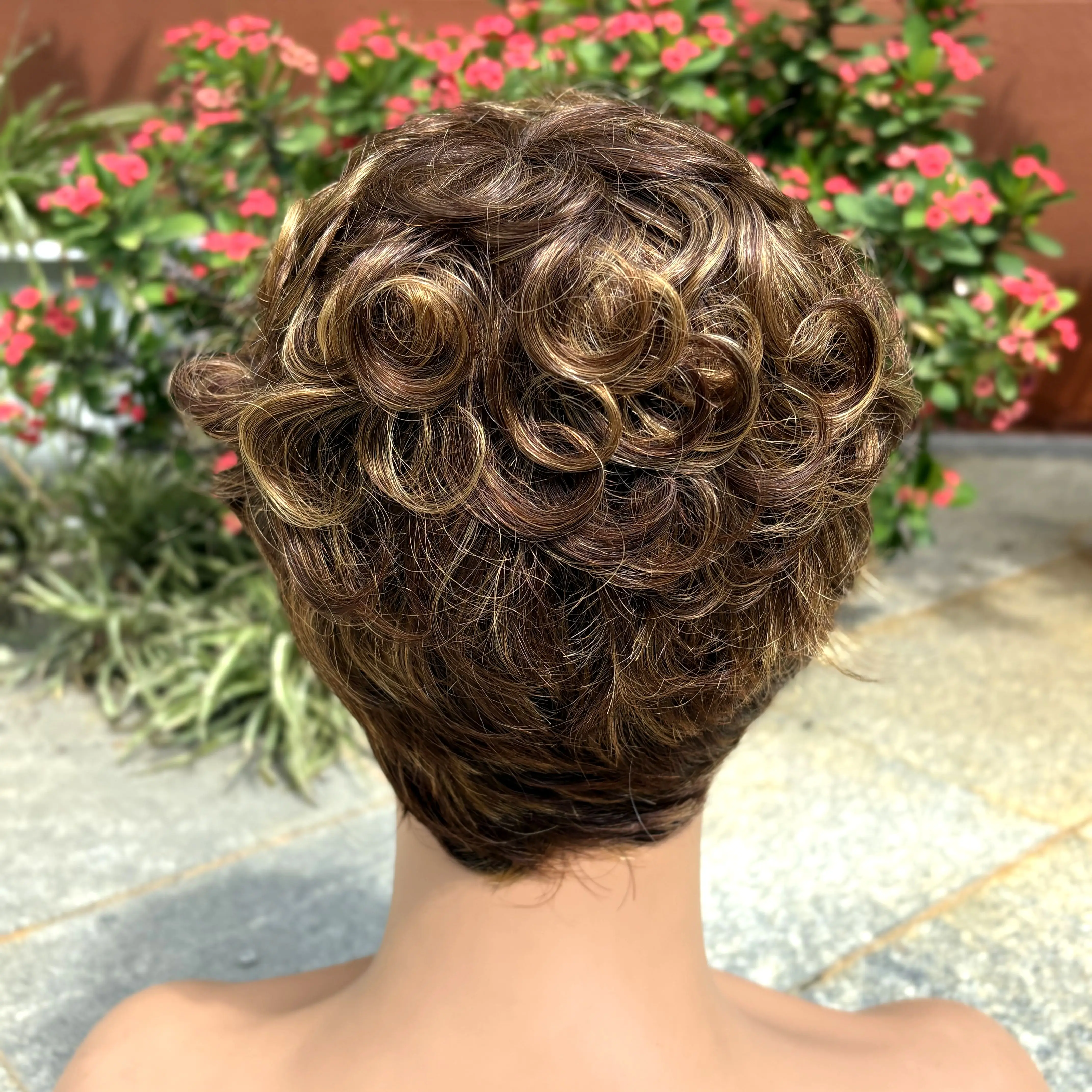 تسليط الضوء على كامل آلة صنع شعر مستعار عابث قطع الباروكات خصلات الشعر المستعار الإنسان الملونة متموجة بوب الباروكات البرازيلي شعر ريمي الباروكات للنساء