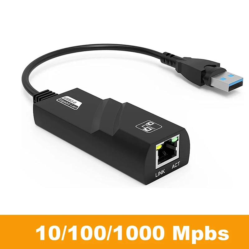 Проводной адаптер USB 3.0 типа C USB к Rj45 Lan Ethernet, 1000 Мбит/с, сетевая карта RTL8153 для ПК, Macbook, ноутбука, Windows 10/11
