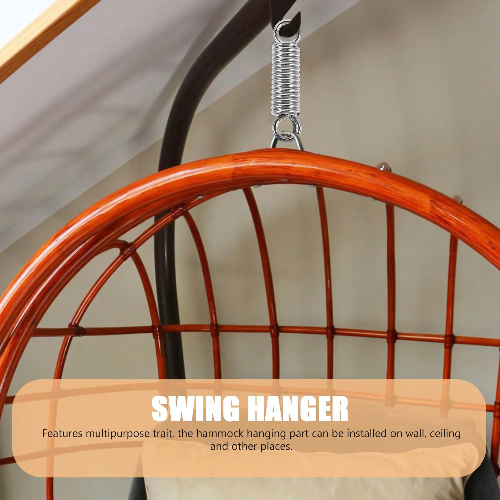 1Set Premium Stainless Steel Hammock Hanging Kit Heavy Duty Ceiling Hanger for Hammocks Fans Wind Chimes Baskets Swings Home