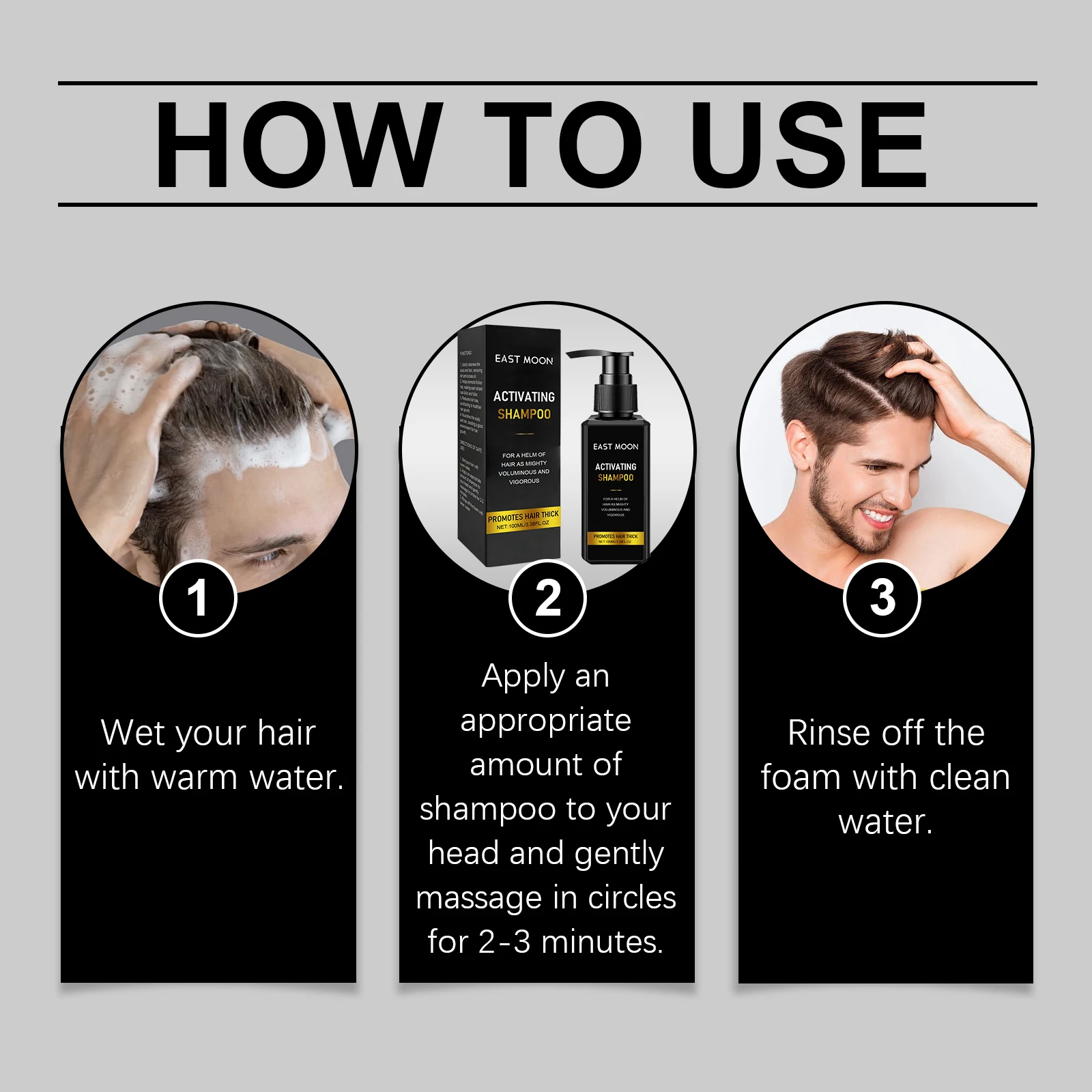 Ölkontroll-Schuppen-Shampoo für Männer, Ingwerwurzeln, Kopfhautbehandlung, reinigendes Haarshampoo, Reparatur beschädigter Haarwurzeln, Haarpflege