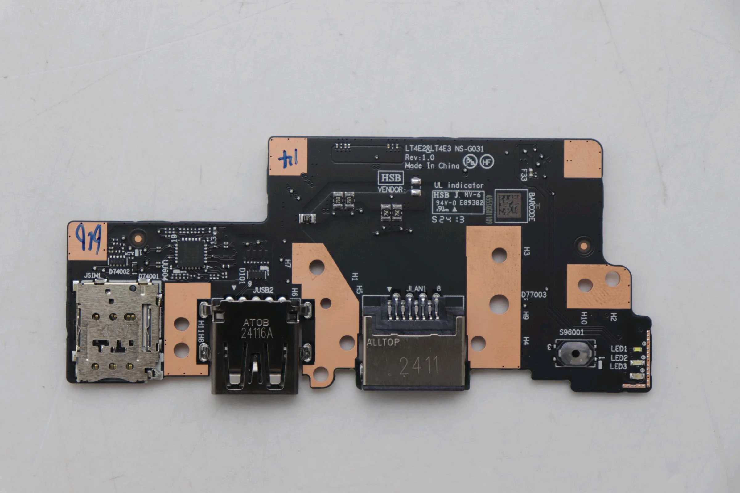 ل ثينك باد T14 P14s Gen5 لوحة توزيع قارئ USB منفذ الشبكة لوحة صغيرة 5C51P67039