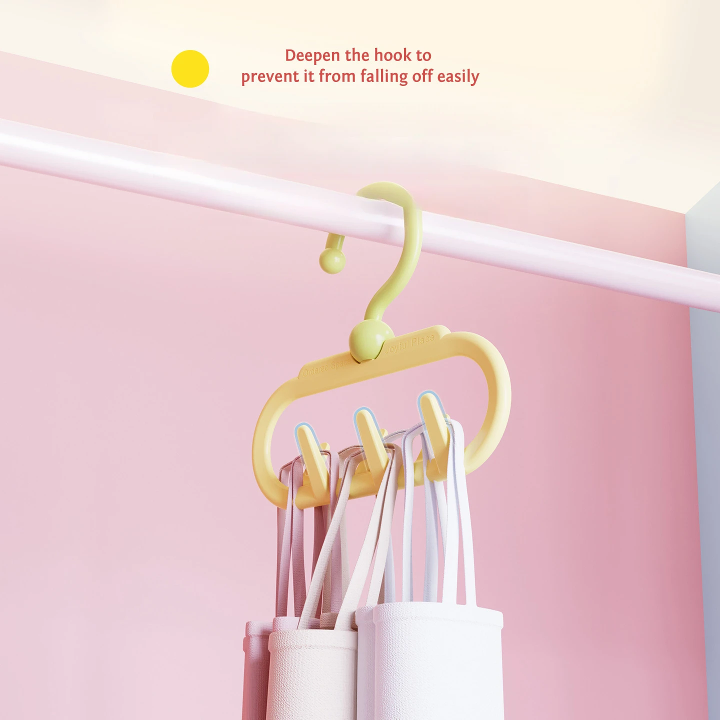 Dopamine Double-Row Coat And Hat Hook Anti-Slip Sling Clothes Hanger,Wardrobe Hanging Bag,Multifunctional Household Storage