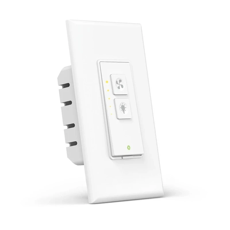 HomeKit WiFi Smart Ceiling Fan Switch Light Switch Dimmer Light Switch Voice Control Need Neutral Wire Support