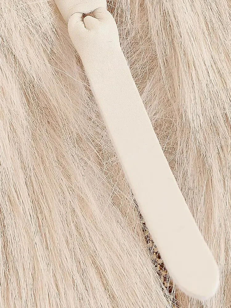 HH Women's Autumn And Winter Lapel Imitation Fur Jacket Short Thickened Warm Plush Top Retro Fashionable Temperament Jacket