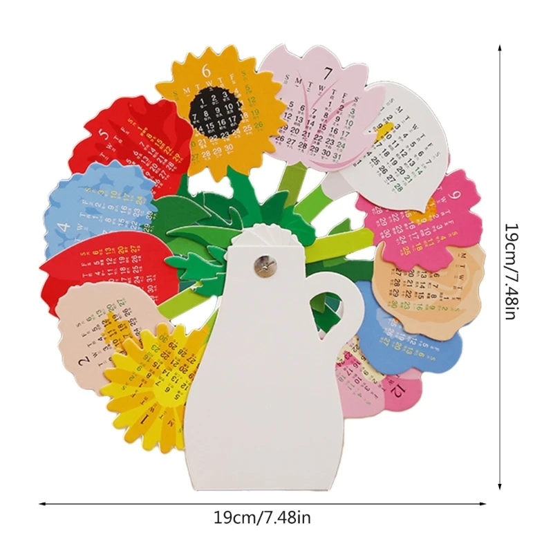 월간 계획 Dropship을 위한 접이식 꽃 뒤집기 꽃 스타일 달력