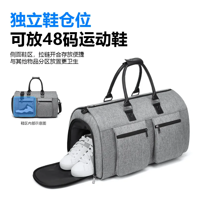 Trolley suit travel Bag With Wheels Man Business Bag Shoe Pocket Clothes Cover Suits Luggage Duffel Bags duffle garment bag