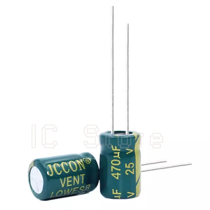 10PCS 25V 470uf Capacitor High Frequency Low Resistance ESR Power Adapter Capacitor 8x12mm