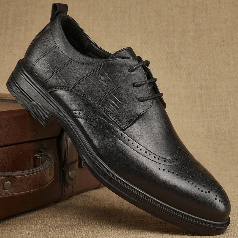 

Fashionable Large Size Men's Daily Comfortable Business Office Formal Shoes Low Cut Round Toe Multifunctional Men's Wedding Shoe