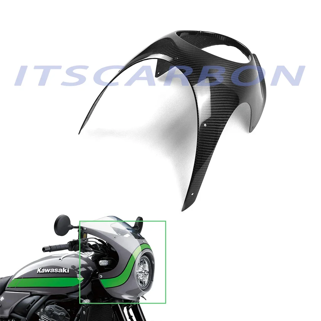 For Kawasaki Z900 RS Z900RS 2018 2019 2020 3K Carbon Fiber Motorcycle Accessories Front Headlight Cover Cowl Fairing