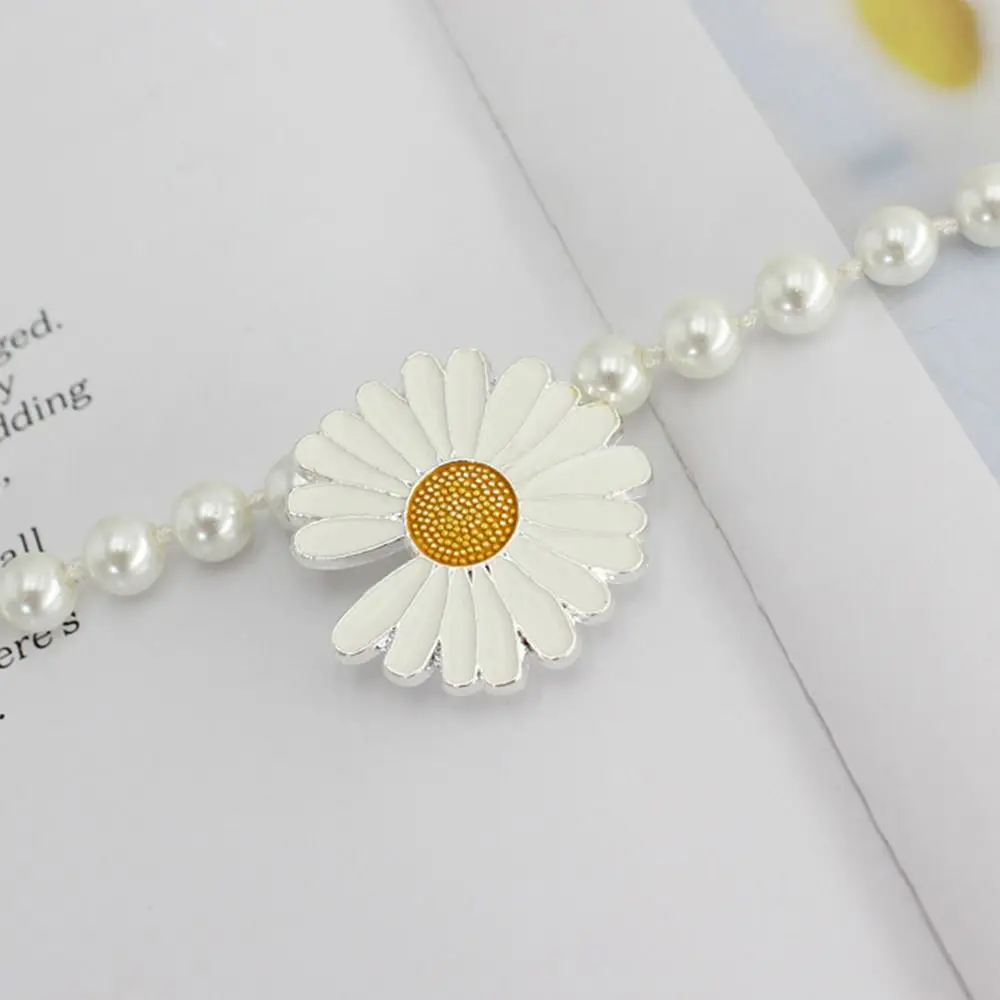 Elegant Pearl Women\'s Belt Simple Adjustable Thin Chain Belt For Ladies Dress Skinny Waistband Decorative Jewelry