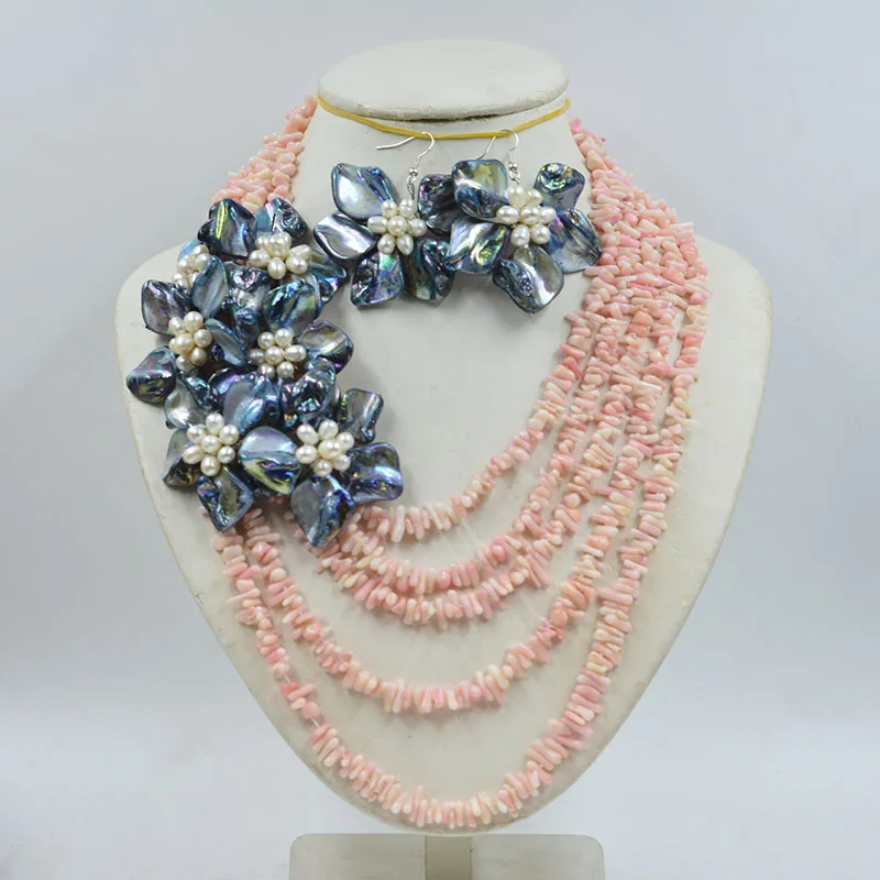 Fashion Design Nigerian Coral Beads Jewelry Neckace