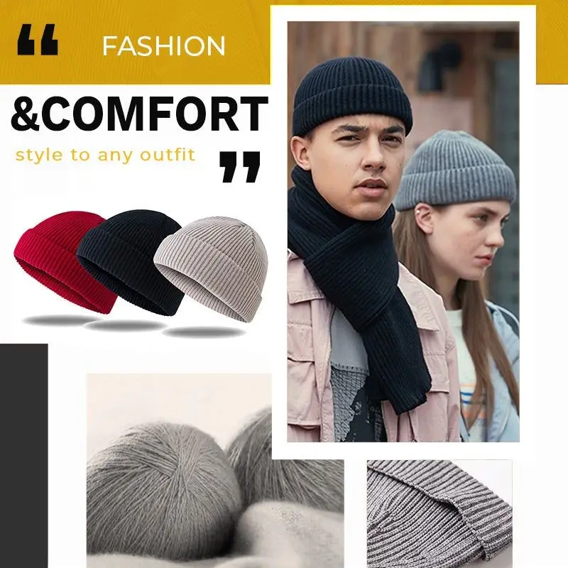 High Elastic Woolen Mohair Caps Casual Cute College Style Knitted Cashmere Eye Warm Couple Lovers Hats Tide Street Hip-hop Wool