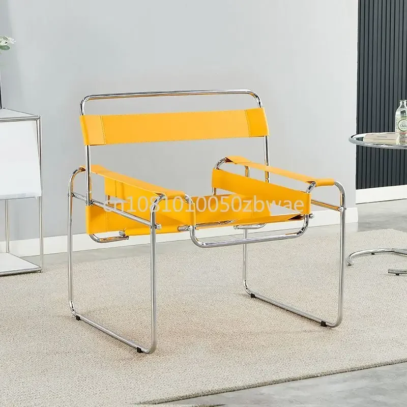 Leather Living Room Chairs Nordic Vassili Leisure Chair Single Chair Medieval Industrial Style Network Red Bauhaus Saddle Simple